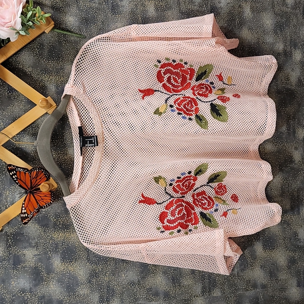 Cropped Mesh Top